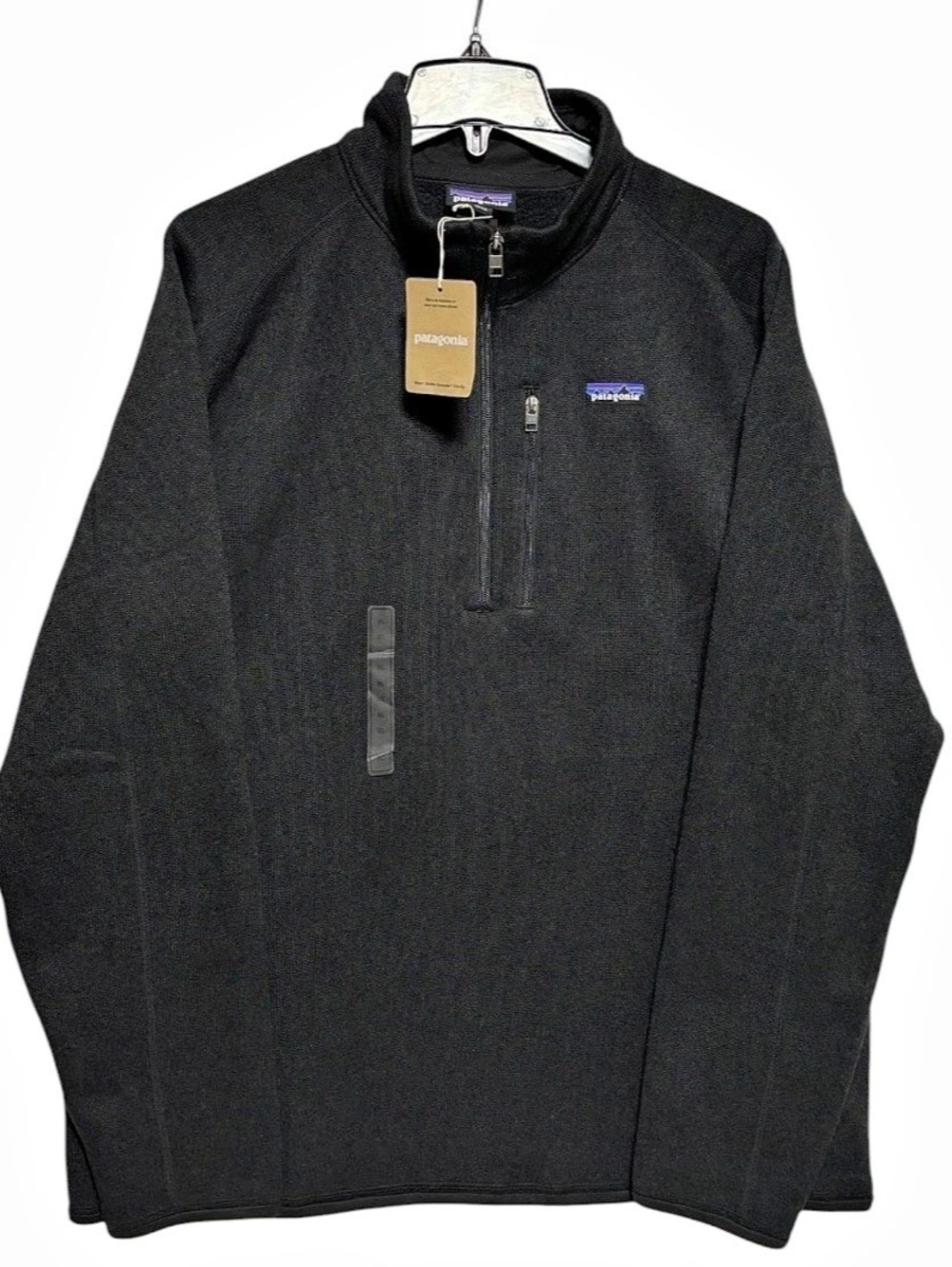 NEW Patagonia Men's Better Sweater 1/4-Zip Black XL